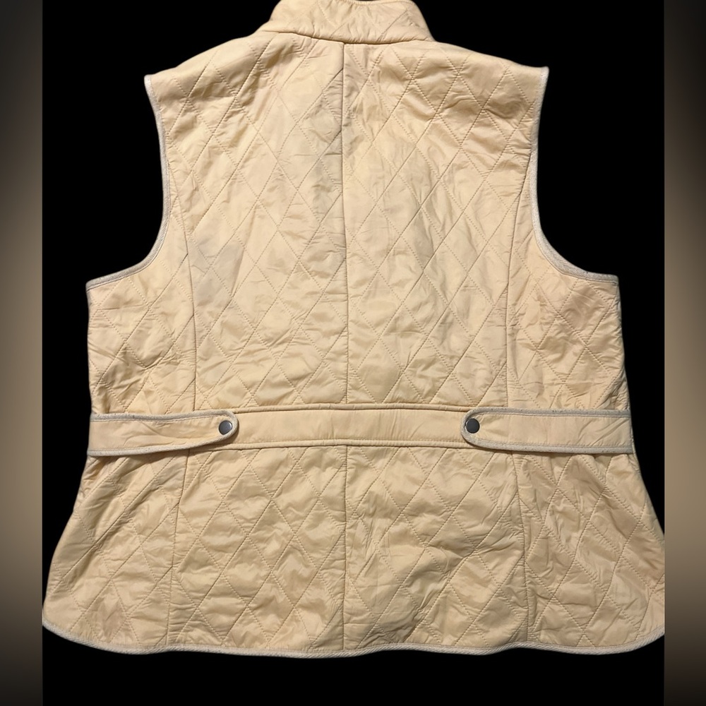Talbots Quilted Tan Vest - Picture 2 of 4